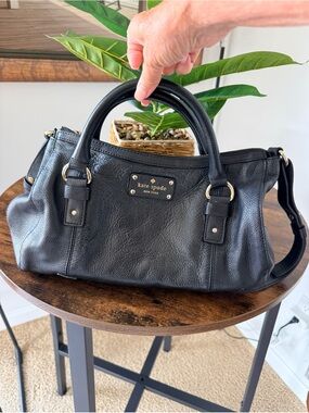 Kate Spade New York Black Pebbled Leather Satchel